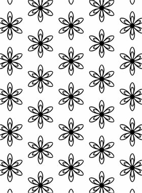 Siyah ve beyaz süslü geometrik desen ve soyut arka plan