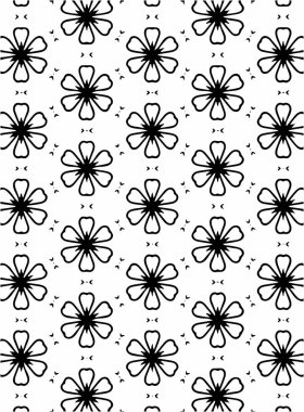 Siyah ve beyaz süslü geometrik desen ve soyut arka plan