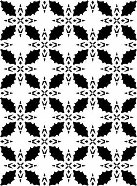 Siyah ve beyaz süslü geometrik desen ve soyut arka plan