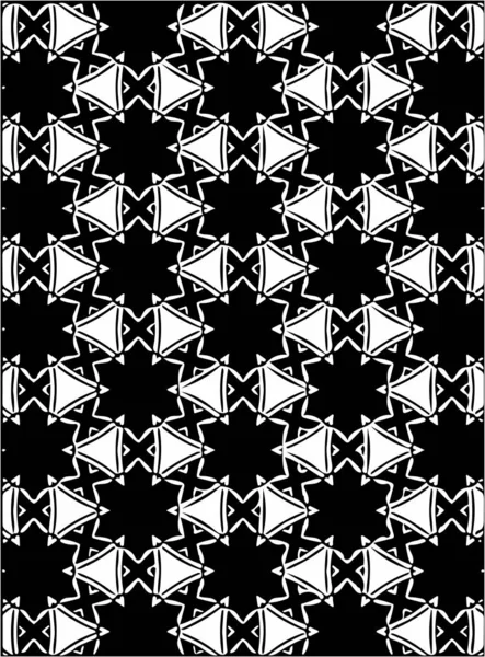 Modello Geometrico Decorato Bianco Nero Sfondo Astratto — Foto Stock