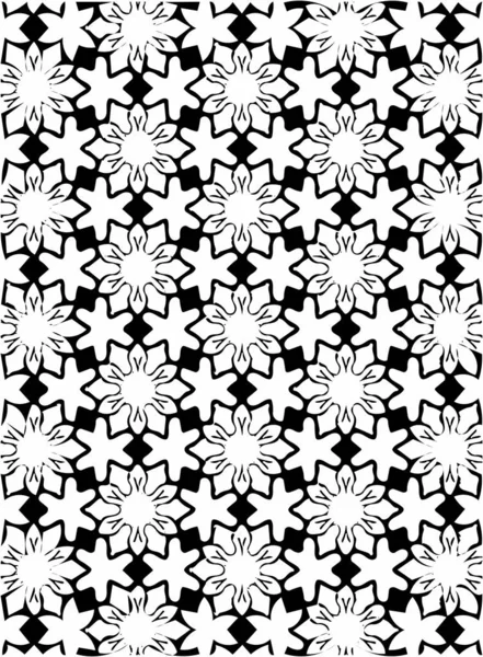 Siyah ve beyaz süslü geometrik desen ve soyut arka plan