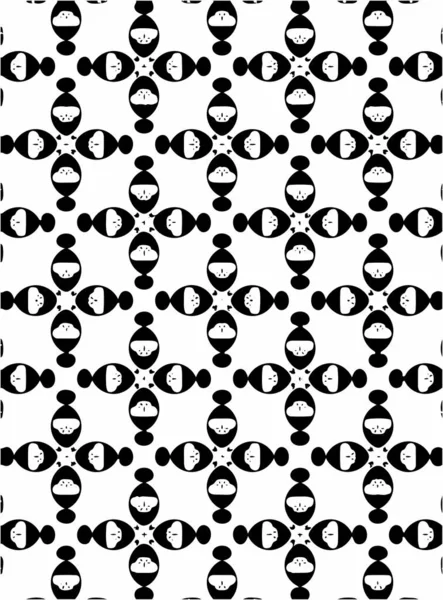 Patrón Geométrico Adornado Blanco Negro Fondo Abstracto — Foto de Stock