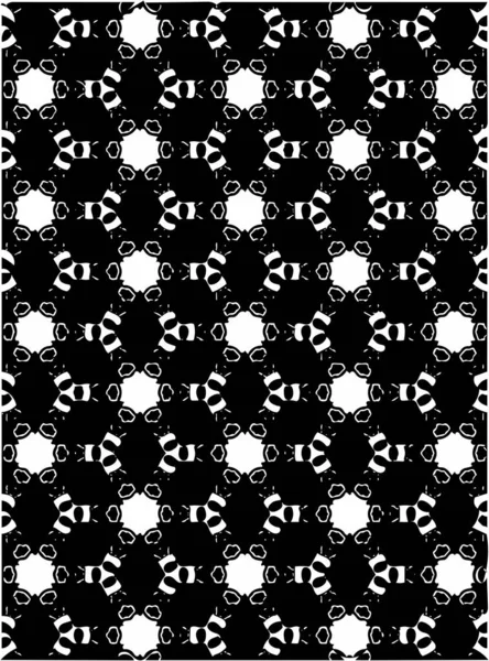 Czarno Biały Ozdobny Wzór Geometryczny Streszczenie Tła — Zdjęcie stockowe