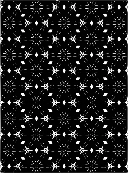 Modello Geometrico Decorato Bianco Nero Sfondo Astratto — Foto Stock