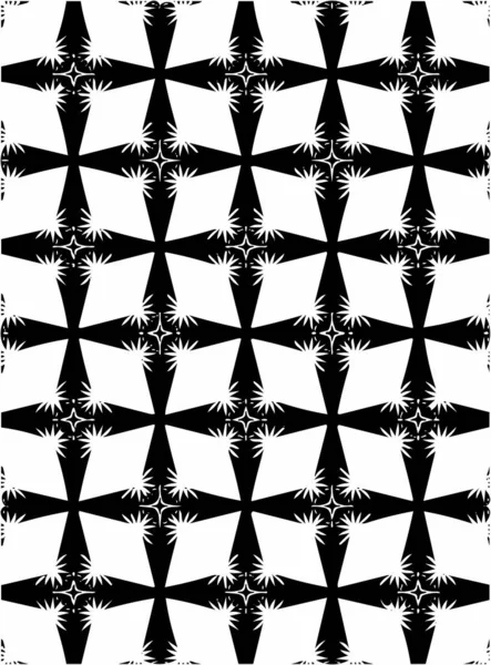 Modello Geometrico Decorato Bianco Nero Sfondo Astratto — Foto Stock