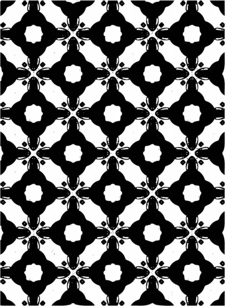 Patrón Geométrico Adornado Blanco Negro Fondo Abstracto — Foto de Stock