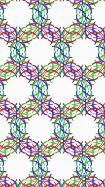 Süslü geometrik desen ve soyut renkli arka plan