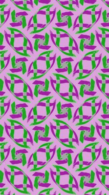 Süslü geometrik desen ve soyut renkli arka plan