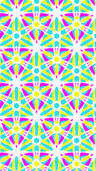 華やかな幾何学模様と抽象的な色の背景 — ストック写真