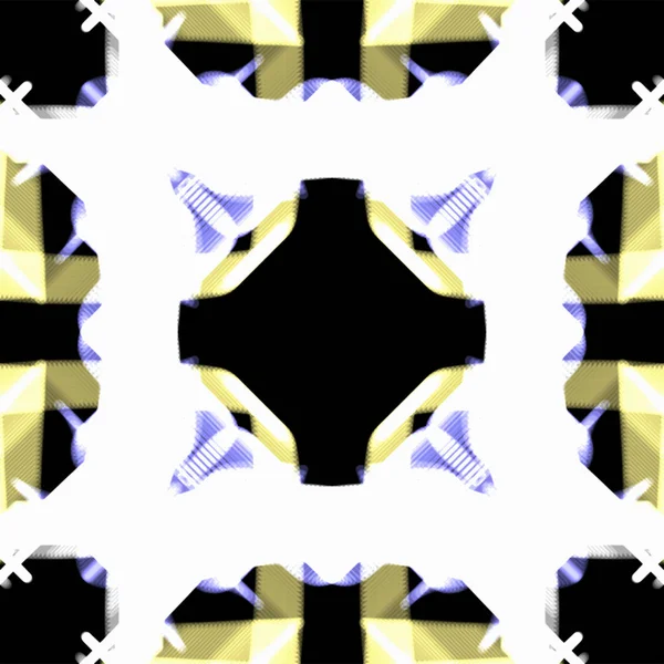 Musterfliese Kunstvolles Geometrisches Muster Und Abstrakter Farbiger Hintergrund — Stockfoto