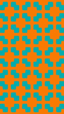 Süslü geometrik desen ve iki tonlu soyut arka plan