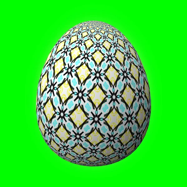 Happy Easter Frohe Ostern Artfully Designed Colorful Easter Egg Illustration — Stock Photo, Image