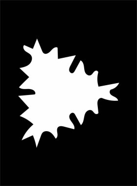 Siyah arka plan üzerine süslü soyut beyaz sembol