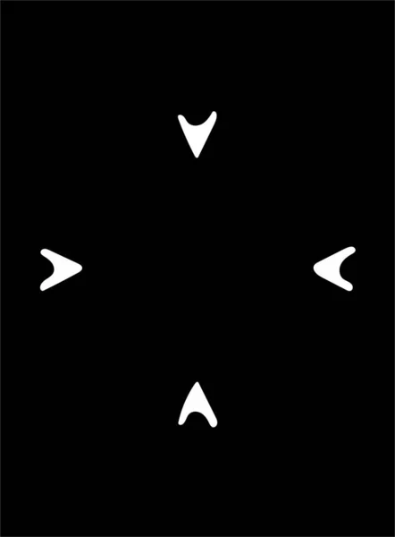 Украшенный Абстрактный Белый Символ Черном Фоне — стоковое фото
