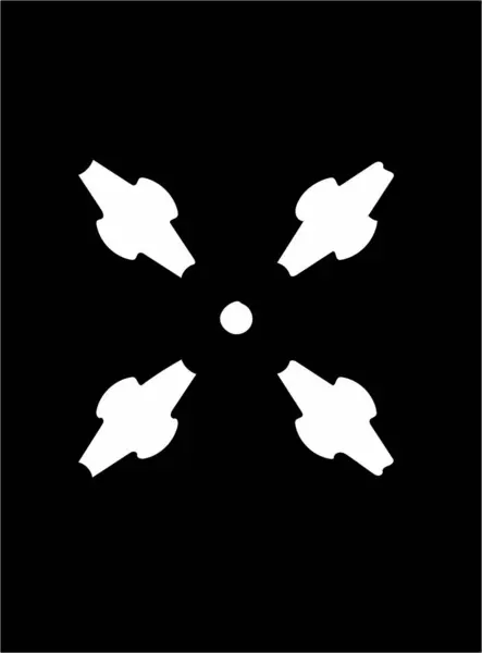 黒の背景に華やかな抽象的な白いシンボル — ストック写真