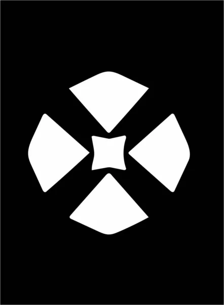 Περίτεχνο Αφηρημένο Λευκό Σύμβολο Μαύρο Φόντο — Φωτογραφία Αρχείου