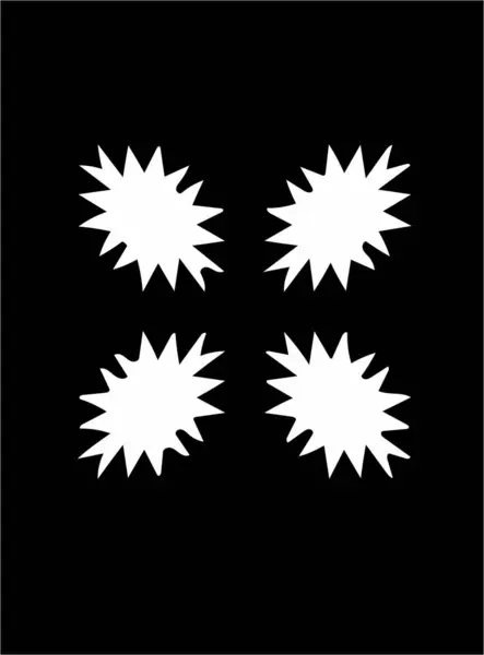 Ornate Abstract White Symbol Black Background — Stock Photo, Image