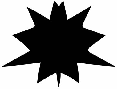 Beyaz arka plan üzerinde süslü soyut siyah sembol