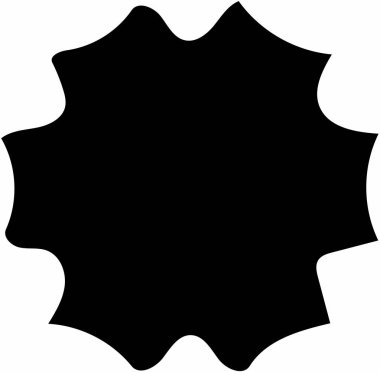 Beyaz arka plan üzerinde süslü soyut siyah sembol