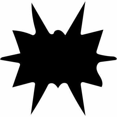 Beyaz arka plan üzerinde süslü soyut siyah sembol