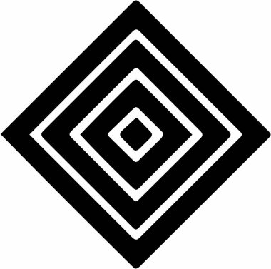 Beyaz arka plan üzerinde süslü soyut siyah sembol