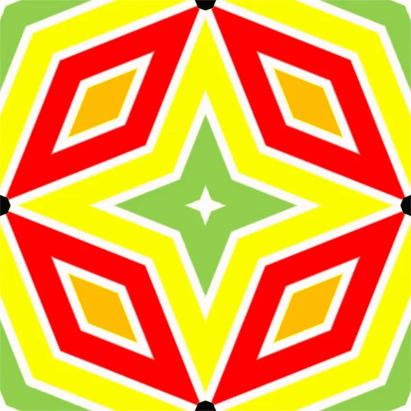 Tegola Del Modello Motivo Geometrico Ornato Sfondo Colorato Astratto — Foto Stock