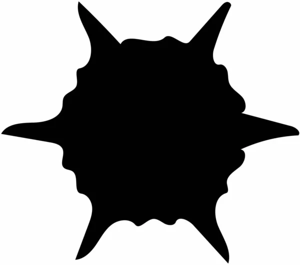 Sierlijke Abstracte Zwarte Symbool Witte Achtergrond — Stockfoto