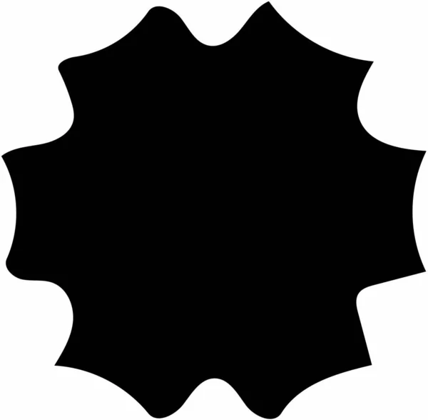 Украшенный Абстрактный Черный Символ Белом Фоне — стоковое фото
