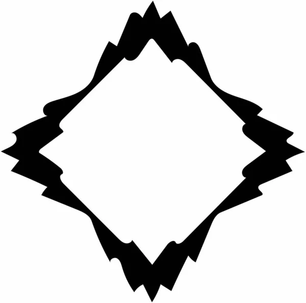 Περίτεχνο Αφηρημένο Μαύρο Σύμβολο Λευκό Φόντο — Φωτογραφία Αρχείου