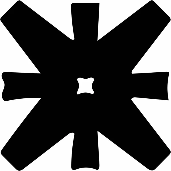 Прикрашений Абстрактний Чорний Символ Білому Тлі — стокове фото