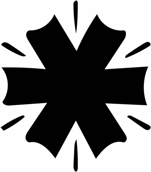 白い背景に華やかな抽象的な黒いシンボル — ストック写真