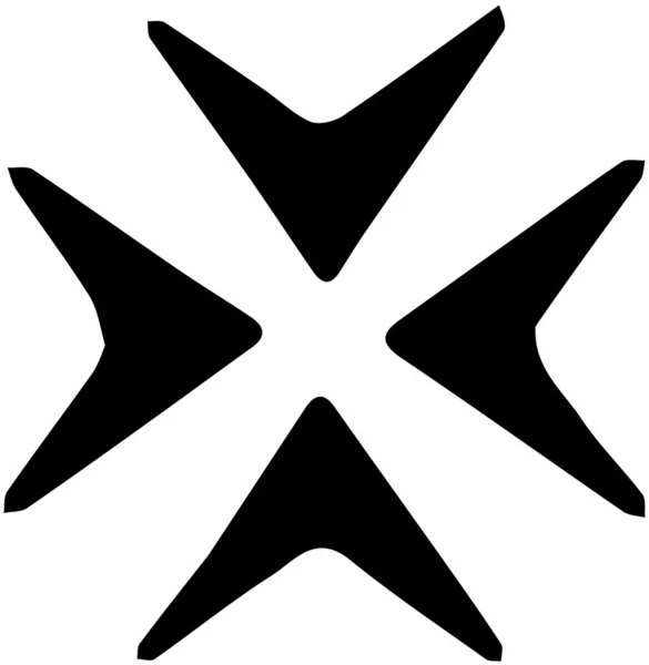 Utsmyckade Abstrakt Svart Symbol Vit Bakgrund — Stockfoto