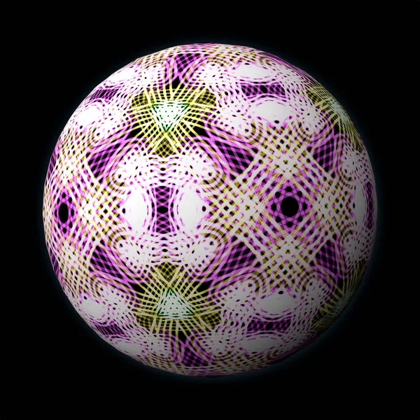 Artfully Designed Colorful Ball Illustration Black Background — Stock Photo, Image