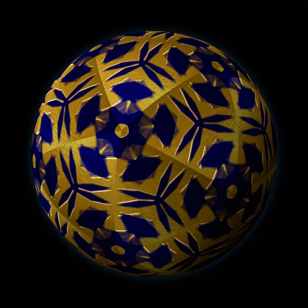 Artfully Designed Colorful Ball Illustration Black Background — Stock Photo, Image