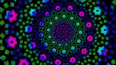 Artly dijital olarak tasarlanmış dinamik spiral ve çok renkli desenler sonsuz tekrarlanabilir video dizileri ile