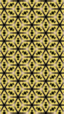 Süslü geometrik desen ve soyut renkli arka plan