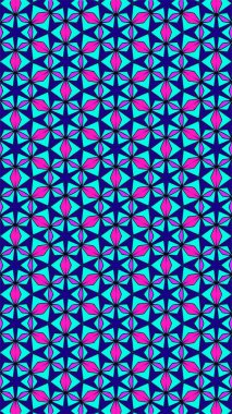 Süslü geometrik desen ve soyut renkli arka plan