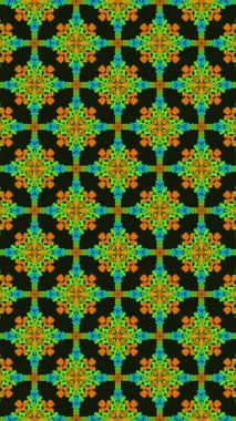 Süslü geometrik desen ve soyut renkli arka plan