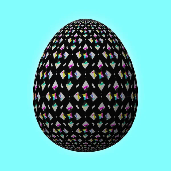 Feliz Páscoa Frohe Ostern Ovo Páscoa Artisticamente Projetado Colorido Ilustração — Fotografia de Stock