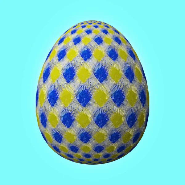 Happy Easter Frohe Ostern Kunstzinnig Ontworpen Kleurrijke Paasei Illustratie Turquoise — Stockfoto