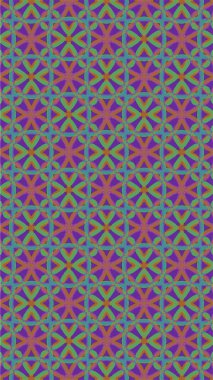 Süslü geometrik desen ve soyut renkli arka plan