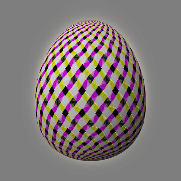 Happy Easter Frohe Ostern Artfully Designed Colorful Easter Egg Illustration — Stock Photo, Image