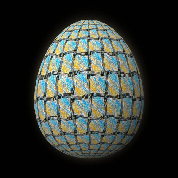 Happy Easter Frohe Ostern Ustaca Tasarlanmış Renkli Paskalya Yumurtası Siyah — Stok fotoğraf