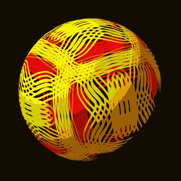 Artfully Designed Colorful Ball Illustration Black Background — Stock Photo, Image