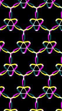 Süslü geometrik desen ve soyut renkli arka plan