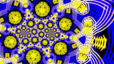 Süslü geometrik desen ve ustaca soyut çok renkli arka plan