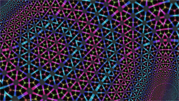 Ornate Geometric Pattern Artfully Abstract Multicolored Background — Stock Photo, Image