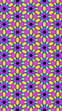 Süslü geometrik desen ve soyut çok renkli arka plan