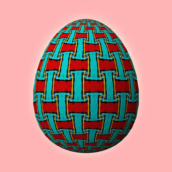 Happy Easter Frohe Ostern Kunstzinnig Ontworpen Kleurrijke Paasei Illustratie Paarse — Stockfoto