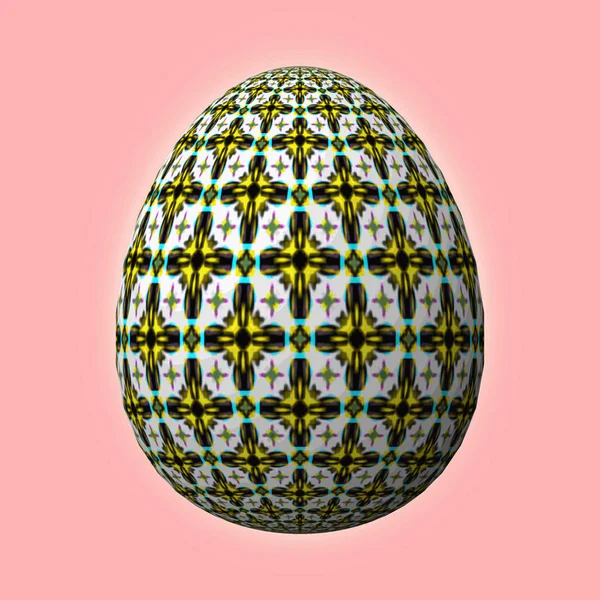 Happy Easter Frohe Ostern Kunstzinnig Ontworpen Kleurrijke Paasei Illustratie Paarse — Stockfoto